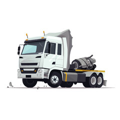 crashed truck vector flat minimalistic isolated illustration