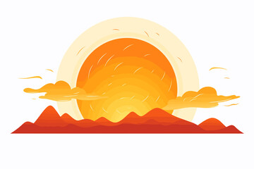 heat wave vector flat minimalistic isolated illustration