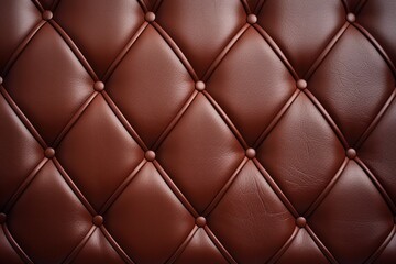 Brown leather upholstery.