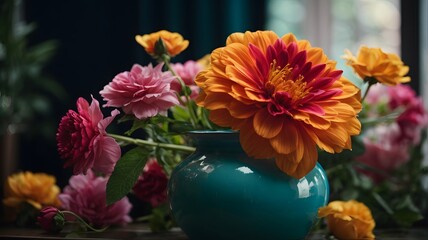 beautiful flower on vase