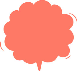 Colorful pastel orange color speech bubble balloon icon sticker memo keyword planner text box banner, flat png transparent element design