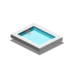 Swimming pool. Isometric concept design.
