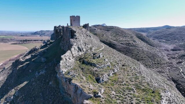 Oreja Castle in the old town of Oreja. Municipality of Ont&iacute;gola. Toledo Province. Castilla la Mancha. Spain. Europe
