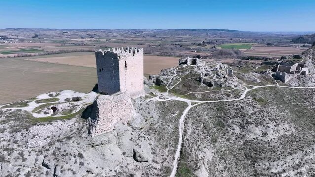 Oreja Castle in the old town of Oreja. Municipality of Ont&iacute;gola. Toledo Province. Castilla la Mancha. Spain. Europe