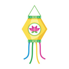 vector diwali cute hanging lamp illustration isolated