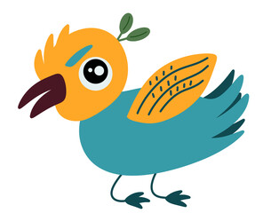 Bird character cartoon