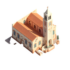isometric church building. church icon. church icon. church icon