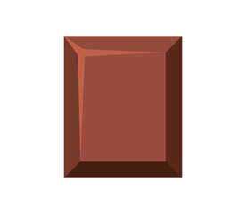 Simple chocolate piece illustration.