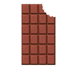 Bitten chocolate bar illustration.