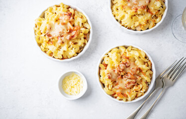 Chicken tomato sauce pasta casserole