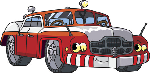 Airfild truck vehicle car vector illustration