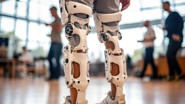 Assistant robotic legs, Physiotherapy Rehabilitation Technology to Make Disabled Person Walk.