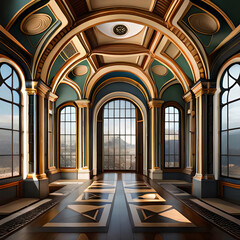 Fototapeta premium interior of the church generative IA
