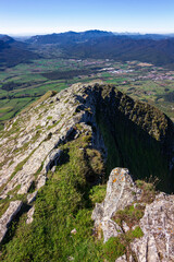 Views of Beriain mountain and surrounding area in the Basque Country (Spain)