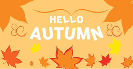 autumn leaves vector,banner,template ,