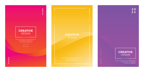 gradient fluid vector poster design