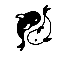 Fish black and white