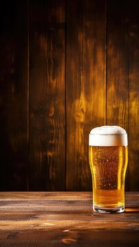 Beer Bar themed background in portrait mode with copy space - stock picture backdrop