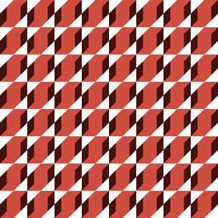 Seamless pattern with geometric motifs in three colors