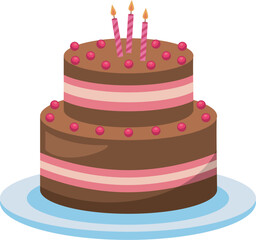 chocolate cake vector