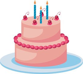sweet pink cake design