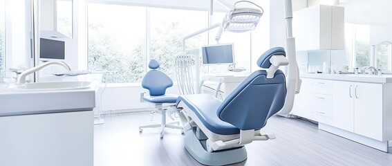 Fototapeta na wymiar Dentist office in dental clinic, generative ai.
