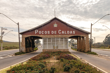 portal turístico na cidade de Poços de Caldas, Estado de Minas Gerais, Brasil
