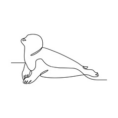 One continuous line drawing of Seal vector illustration. Seals have fascinating adaptations for their aquatic life, like flippers, blubber, and whiskers. Animal themes design for your asset design.