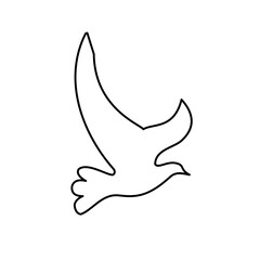 bird simple line icon