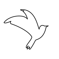 Obraz premium bird simple line icon