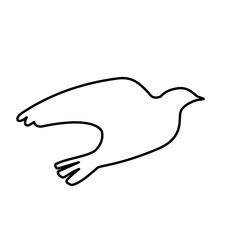 bird simple line icon