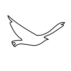 bird simple line icon