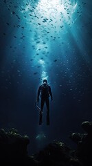 Fototapeta premium scuba diver in the underwater