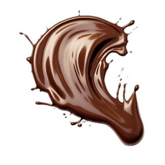 chocolate splash isolated on white