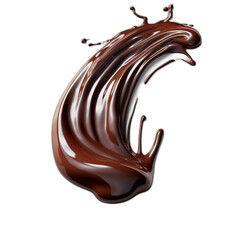 chocolate splash isolated on white background