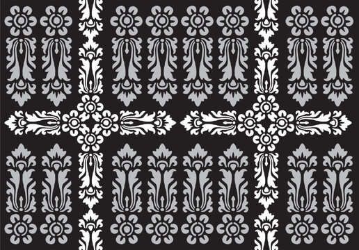 Indonesian  batik motifs with Balinese flower patterns, exclusive and classic, are suitable for various purposes. EPS VECTOR 10