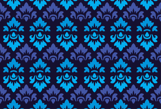 Indonesian  batik motifs with Balinese flower patterns, exclusive and classic, are suitable for various purposes. EPS VECTOR 10