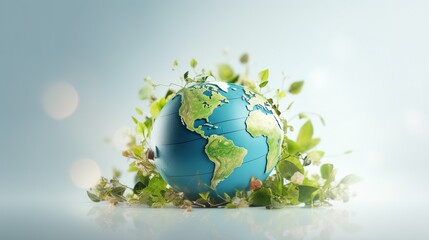 Green grass and earth, ecology and Sustainable Development