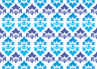Wandaufkleber Indonesian  batik motifs with Balinese flower patterns, exclusive and classic, are suitable for various purposes. EPS VECTOR 10 © Niyaska