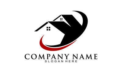 House property illustration vector logo