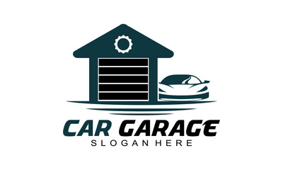 Sport car garage logo vector