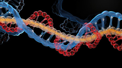 A macro image of a threedimensional transcription complex featuring a ribonuclease a polymerase enzyme and a transcription factor. The ribonuclease is responsible