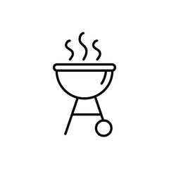 Grill line icon, outline vector sign, Bbq symbol, logo illustration. linear style pictogram on white background..eps