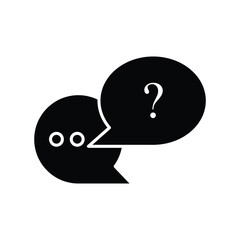 Q and A icon vector, Questions and answers symbol, logo illustration. on white background..eps