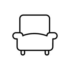 Sofa, couch line icon, outline vector sign, Furniture symbol, logo illustration on white background..eps