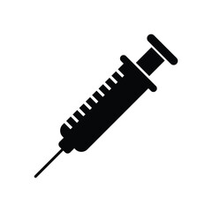 Fototapeta premium Syringe, injection icon vector, filled flat sign, solid icon, Syringe Symbol, logo illustration..eps