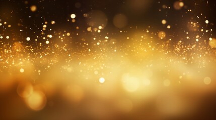 Fototapeta na wymiar Golden Blurred Stardust: Blurry Light Effect