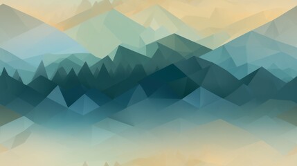 Calming Low-Poly Pattern with Geometric Shapes