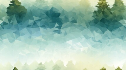 Calming Low-Poly Pattern with Geometric Shapes