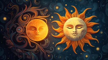 Sun and Moon Art